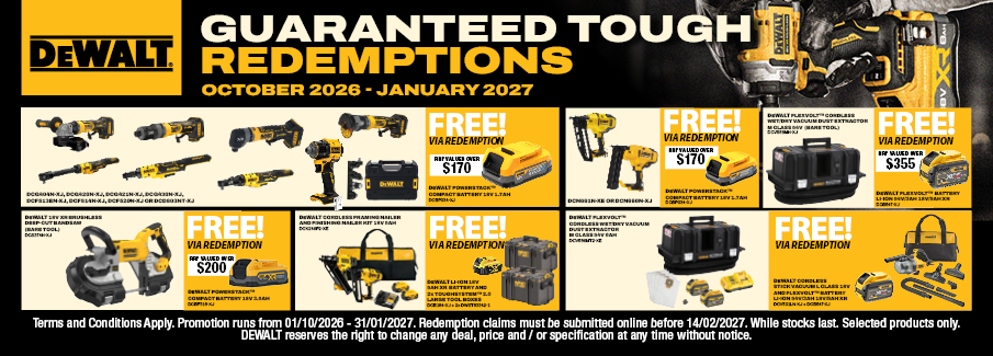 DEWALT Q4 Redemptions 1 Oct 2026 - 31 Jan 2027